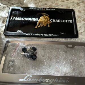 Lamborghini License Plate Frame Stainless Steel with Laser Engraved